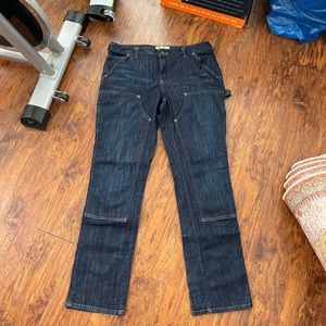 Carhartt Women's Slim Fit Layton Double Front Straight Leg Jean size 14